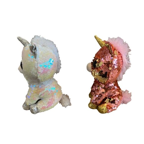 Ty Sunset & Diamond Plush Stuffed Animals Sequin Bling - Picture 3 of 9